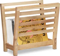 relaxdays Zeitungsständer 10020656_0 braun Holz, DIN A4