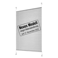 Plissee Faltrollo Jalousie Klemmfix ohne Bohren Alu Profil blickdicht Rollo hellgrau 35cm 70 - 100cm