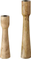Boltze Kerzenst?nder Caldeas 2-tlg Set, Kerzenhalter aus Holz