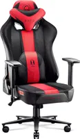 Diablo X-Player Gaming Stuhl Bürostuhl Schreibtischstuhl Stoff 3D Armlehnen Ergonomisches Design Nacken/- Lendenkissen Farbe: Anthrazit-Rot, Größe: King