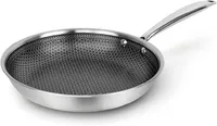 Qulinart Edelstahl Bratpfanne mit Antihaftbeschichtung und Wabenstruktur - 28cm