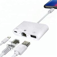 ENGELMANN Lightning auf Lightning F, Ethernet und USB Kamera F Adapter, Weiß