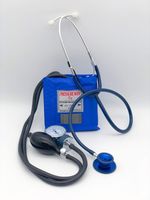 Pressure Man II Set Blutdruckmessgerät mit Doppelkopf Stethoskop, Farbe: blau