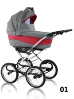 Prampol kombinovaný kočárek Soft Line chrome komplet s autosedačkou - 01