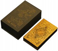 Karty tarota złote zestaw klasycznych kart wróżba pudełko gold foil tarot