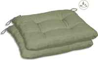 GO-DE Textil, Sitzkissen Carina, 2er Set, Farbe: hellgruen, Maße: 38 cm x 38 cm x 5 cm,