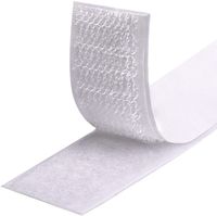 Flauschband für Klettverschluss selbstklebend 20 mm Breite Weiß 5 Meter 