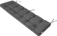 PillowPrim Bankkissen Bankauflage Kissen Polster Bankpolster Outdoor - Bankauflage Auflage für Bänke in Haus und Garten Sitzkissen- 180x50 cm Graphit