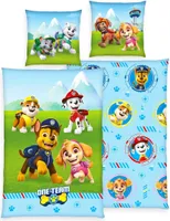 Herding Renforcé Wende Bettwäsche 2 tlg. 135x200cm Paw Patrol Hunde One Team Berge Skye Chase Knopfleiste