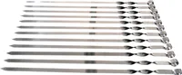 2x 5380  2 WELLIG Edelstahl Schaschlikspiesse 60cm / 2mm Stärke / 1,5cm Breite / EXTRA STARK 24 Stück