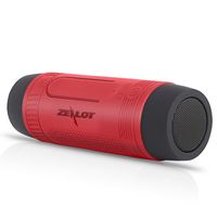 Tragbarer Outdoor-Bluetooth-Lautsprecher ZEALOT S1, unterstützt TF-Karte/AUX-IN/FM-Radio, mit LED-Beleuchtung, Freisprecheinrichtung mit Mikrofon, integrierter 4000-mAh-Lithiumbatterie, Rot