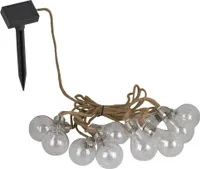 Solar LED Lichterkette mit 10 Kunststoff Glühbirnen 70515