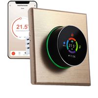 WiFi Smart Raumthermostat elektrische fußbodenheizung Thermostat Temperaturregler APP Control Sprachsteuerung Heizung Kompatibel mit Alexa/Google Home für zu Hause - Champagner 16A