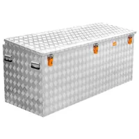 ALUBOX® Pritschenbox 780L – Aluminium Riffelblech – mit 2 Einsätzen, abschließbar