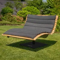 Waldsofa Swing mit Auflage und Schutzhülle, Lärche, 360° drehbar, Wellenliege