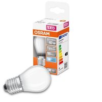 Osram LED Leuchtmittel Star P40 E27 4W neutralweiß, weiß matt