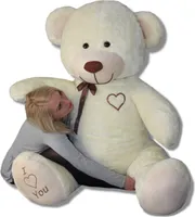 XXL Weicher Plüsch-Teddybär Plüschbär Kuscheltier 190cm - beige