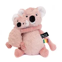 Plüsch Koala, Mami mit Baby, rosa