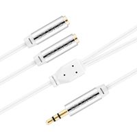 Sentivus Audio Klinke Y-Splitter-Kabel - 1,50m - weiß - 3.5mm Stecker zu 2x 3.5mm Buchse - für Kopfhörer und Lautsprecher