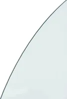 vidaXL Sklenená ochranná doska proti iskrám polkruhová 1000x500 mm