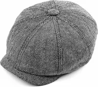 Herren Schirmmütze Retro Cap Flatcap Tellermütze Peaky Blinders Mütze - Männer Fischgräten Schiebermütze Gatsby Barett Cap
