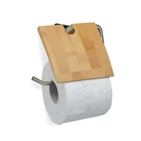 relaxdays Toilettenpapierhalter Bambus