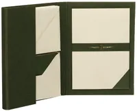 Rössler Papier 1026831008 Paper Royal Briefpapiermappe grün 15/15 A5/C6 chamois gerippt