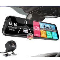 Full HD Dashcam, Rückfahrkamera für Rückspiegel: Smart Spiegel Auto Kamera mit 10 Zoll Display, WDR, Nachtsicht, optimale Fahrsicherheit Tag und Nacht