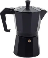 Espressokocher für 6 Tassen Espresso Mokka Kaffee Schwarz