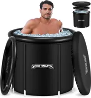 SPORTINATOR "Regenerate"  Eisbad Tonne Ø 80 cm 400 Liter | Kältetherapie & Regeneration | 5-Schichten-Gewebe | inkl. Zubehör | STR-125