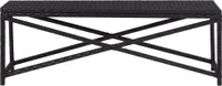 vidaXL Gartenbank 120 cm Poly Rattan Schwarz