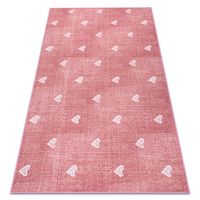 Teppich für Kinder HEARTS Jeans, vintage Herzen - rosa Rosa 200x200 cm