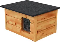 Katzenhaus XL Katzenhütte Katzenhöhle Outdoor draußen winterfest isoliert Holz 8577
