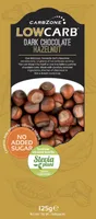 Low Carb® Zartbitterschokolade Haselnuss – Zuckerfreie Dunkle Schokolade mit Haselnüssen, 125g (5er Pack)