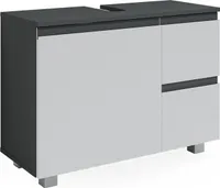 Vicco Waschbeckenunterschrank J-Shape, 80 x 60.8 cm, Weiß/Anthrazit