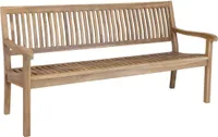 Stabile 4-sitzer Gartenbank Kingsbury in Premium Teak 180 cm