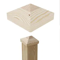 QLS 3 ks čiapočka stĺpika 9x9 cm z dreva v tvare pyramídy pre stĺpiky drevených trámov 11245