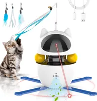 OKWISH Elektrisches Katzenspielzeug, Tier-Intelligenzspielzeug Katzenspielzeug, lustige KEatze, Weiß