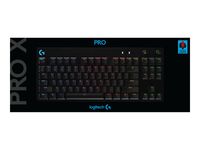 Logitech G G PRO X Mechanical Gaming Keyboard, Tenkeyless (80 - 87 %), USB, Mechanischer Switch, QWERTY, RGB-LED, Schwarz, Blau, Weiß