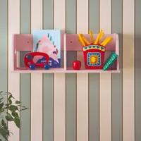 sweeek - Wandregal Aufbewahrung Kinderzimmer 60cm - Rosa