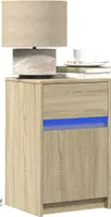 Nachttisch mit LED-Leuchten Sonoma Eiche Holzwerkstoff 852002