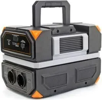 Stacja ładująca Technaxx TX-202, 504Wh, 600W, USB-C, USB-A, QC3.0, 2 x 230V, gniazdo samochodowe, ładowanie samochodowe/AC/słoneczne (opcjonalnie), czarny/pomarańczowy