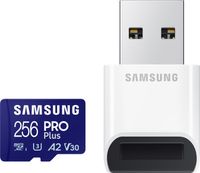 SAMSUNG Speicherkarte mit Lesegerät microSD PRO Plus 256 GB