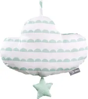 roba Spieluhr 'Happy Cloud', Einschlafhilfe, Textil-Wolke waschbar, Babyzimmer Deko taupe / mint