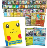 Pokemon Kartenpaket mit 50 Karten Inkl. 5 Holokarten+ Tobostop Kartenbox Boosterfrisch Geschenkset Starterset Deutsch