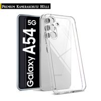 Für Samsung Galaxy A54 5G - Handy Silikon Hülle Transparent Kamera Schutz Hülle Tasche Case Handyhülle Cover