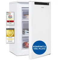 Exquisit Gefrierschrank, 4-Sterne-Gefrieren, Energieklasse C, 87 Liter, Gefrierschrank klein, kompakt, Tiefkühlschrank, 55 cm breit, GS581-040C weiss