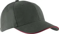 K-Up Herren Kappe Baseballkappe Basecap Mütze Baseball Cap Hut Sport, Größe:U, Farbe:Dark Grey/Yellow