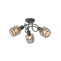 Qazqa Deckenleuchte Johanna – Design-Leuchte Weiß, Ø 30 Cm, Für E27 LED, Dimmbar, Für Wohnzimmer & Schlafzimmer
