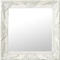 vidaXL Wandspiegel im Barock-Stil 50x50 cm Wei?